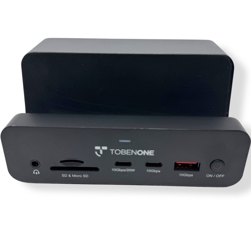 TobenONE USB-C Docking Stand Station For Macbook Pro Air Dual 4k 60Hz 2.5Gbps - Picture 3 of 10